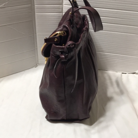 Furla leather satchel with multi compartments and aged bronze hardware. NWOT - Picture 10 of 16